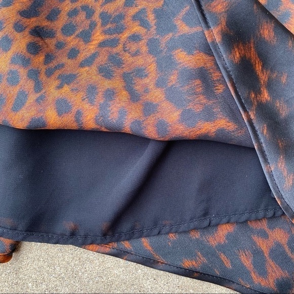 Zara Animal Print Satin Slip Top Dress New - Picture 3 of 5